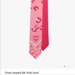 MCM Floral Leopard Silk Twilly Scarf💗